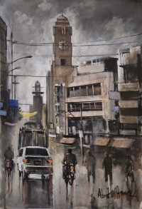 Abdul Hameed, 12 x 18 inch, Acrylic on Canvas, Cityscape Painting, AC-ADHD-136